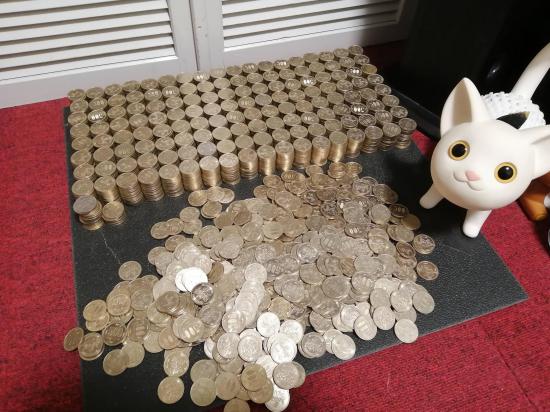 15年くらい貯めた500円貯金箱開封する_2097151
